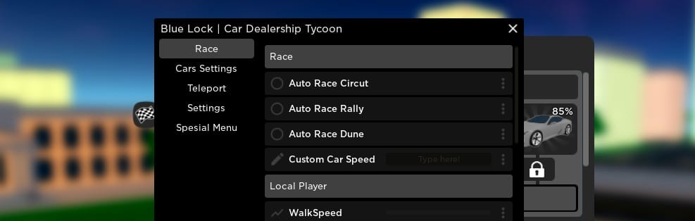 Car Dealership Tycoon: Auto Race, Custom Car speed, Teleport thumbnail image