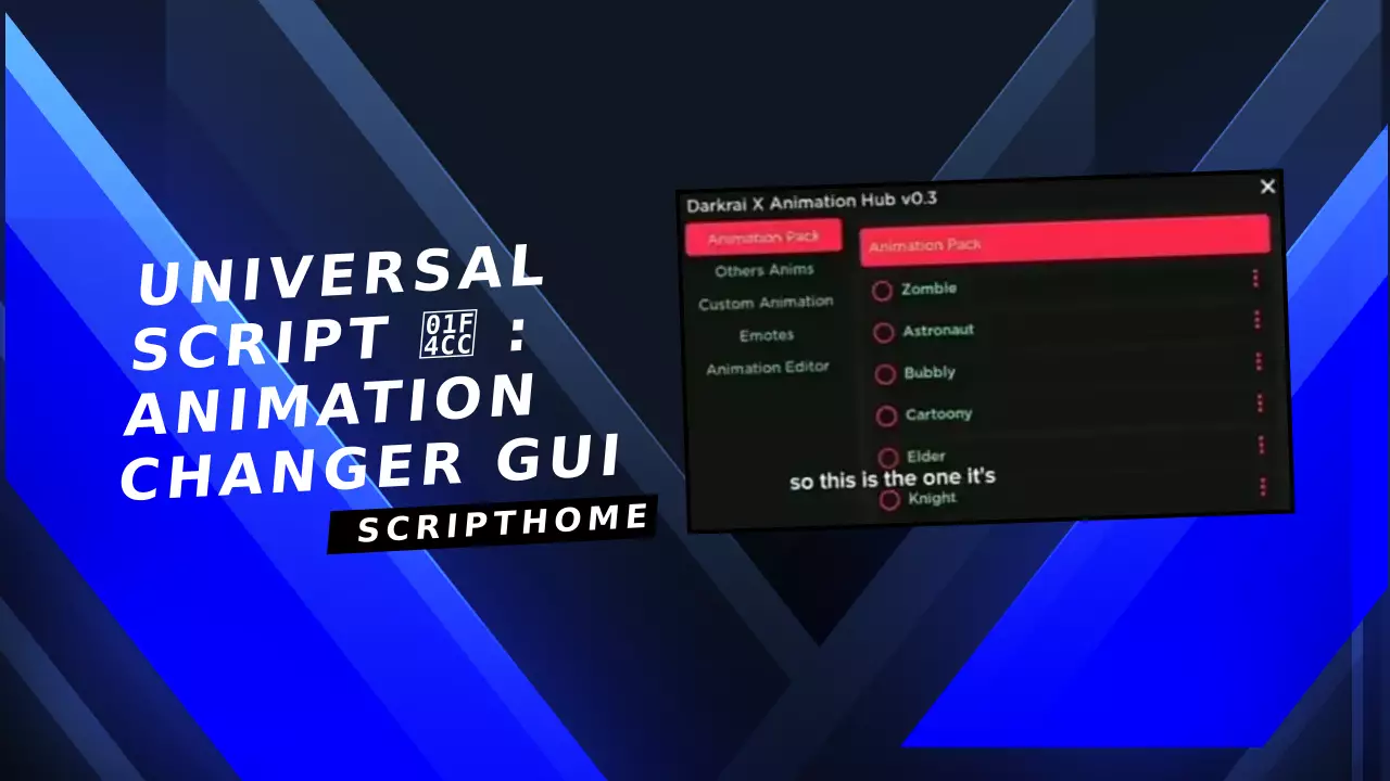 Universal Script 📌 : Animation changer GUI thumbnail image